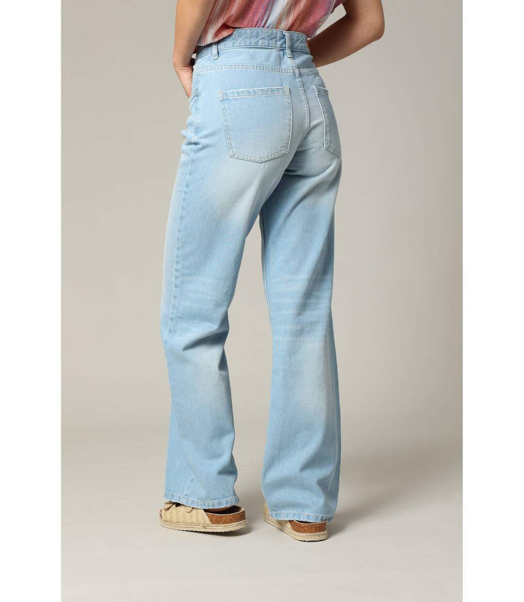 Jean Wide Leg en denim avec braguette à fermeture à glissière PRISTY-4