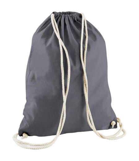 Cotton Drawstring Bag One Size Graphite Grey Westford Mill