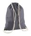 Cotton Drawstring Bag One Size Graphite Grey Westford Mill-1