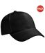 Lot de 2  casquettes de baseball 100% coton adulte noir Beechfield