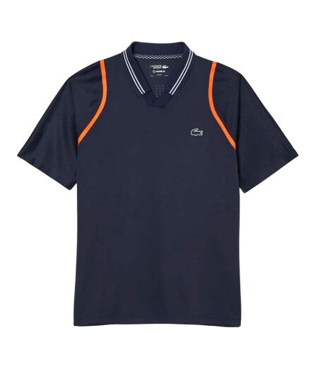 Mens Daniil Medvedev Tennis Polo Shirt Blue Lacoste
