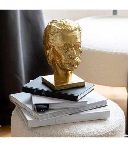 Buste Einstein Hollywood 25cm Doré