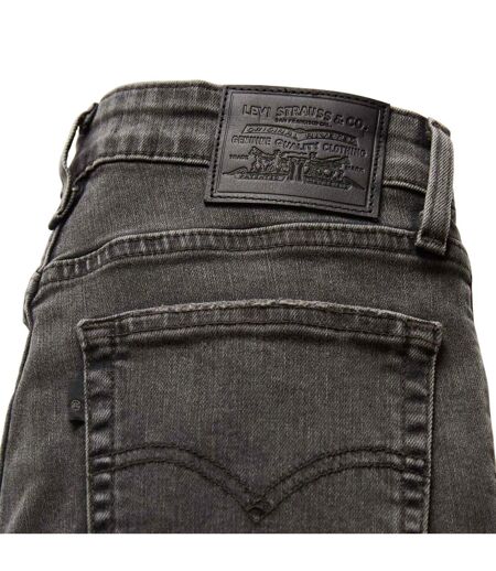Womens/ladies 726 Leather Patch High Rise Jeans Black Levis