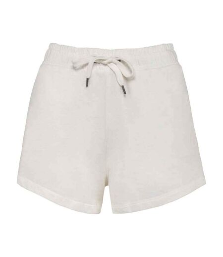 Womens/ladies French Terry Shorts Washed Ivory Native Spirit