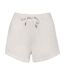 Womens/ladies French Terry Shorts Washed Ivory Native Spirit-1