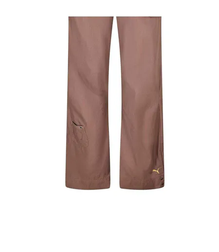 Womens/ladies Woven Relaxed Fit Walking Trousers Brown Puma