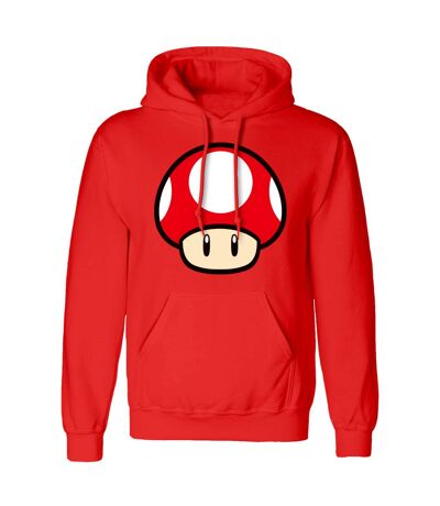 Super Mario Unisex Adult Power Up Mushroom Hoodie (Red/Black/White) - UTHE307