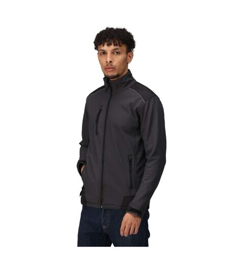Regatta Mens Sandstom Workwear Softshell Jacket (Seal Grey/Black) - UTBC815