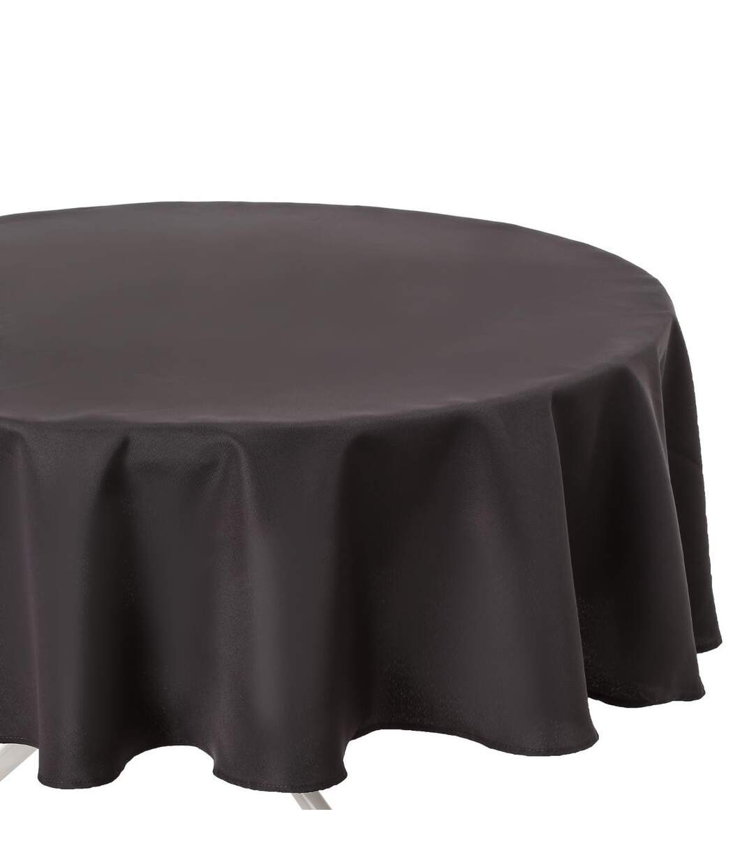 Nappe Antitache Ronde Unie 180cm Ardoise-3