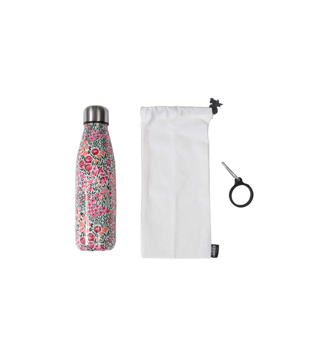 Coffret Bouteille Isotherme Fleurie 25cm Multicolore-1