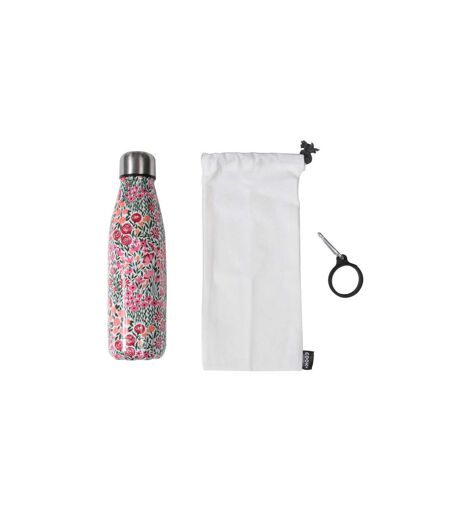 Coffret Bouteille Isotherme Fleurie 25cm Multicolore