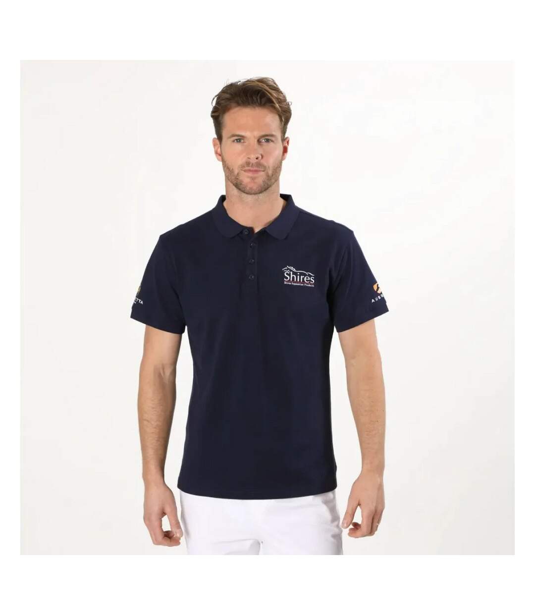 Polo homme bleu marine Aubrion-2