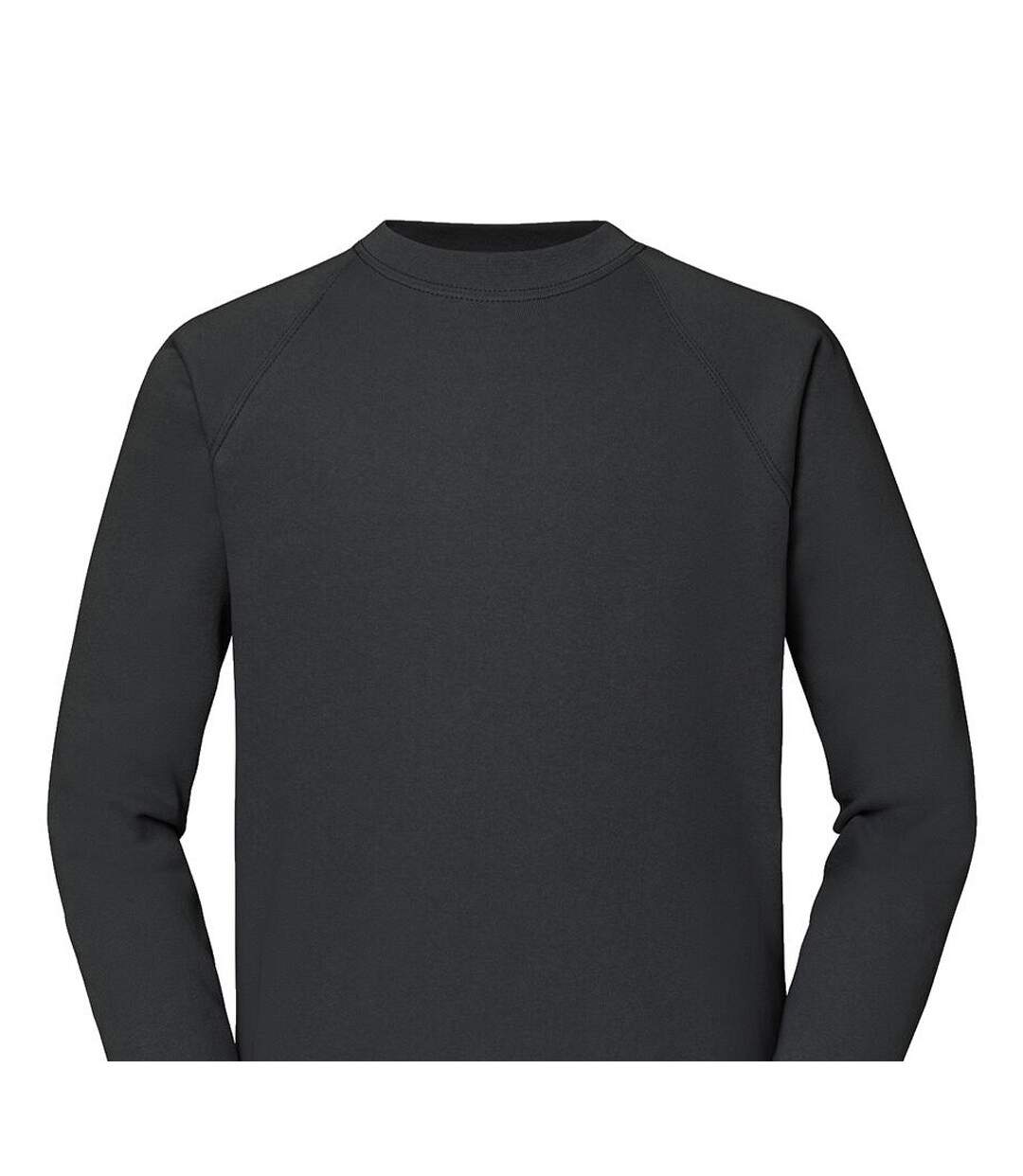 Mens Classic Raglan Sweatshirt Light Graphite Fruit Of The Loom-2
