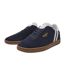 Mens Lyon Leather Cupsole Trainers Navy White Gum Patrick-3
