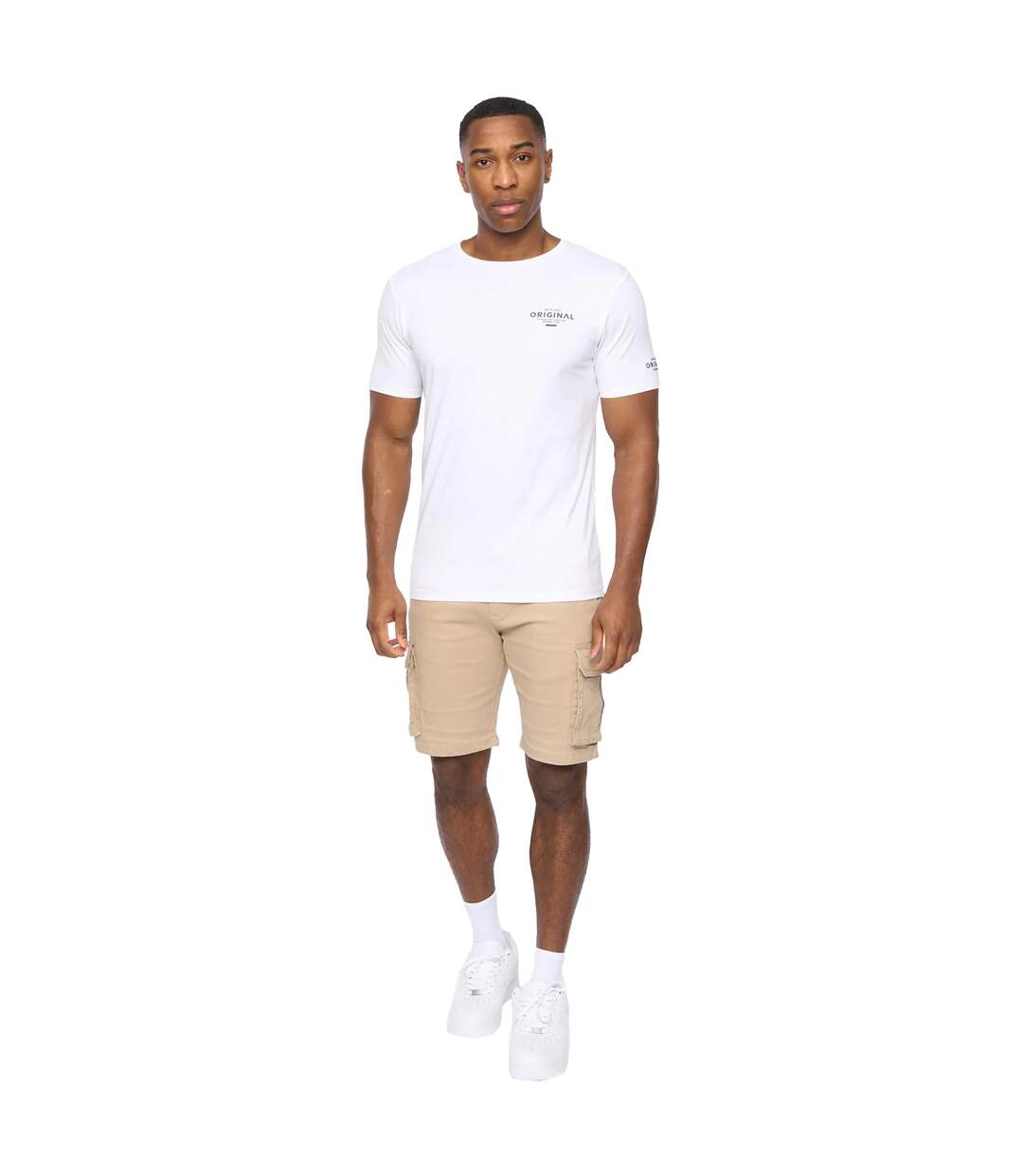 T-shirt Summevibe Homme Blanc Crosshatch-1