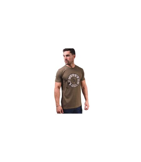 T-shirt Style Disque Vinyle Homme Kaki Lambretta