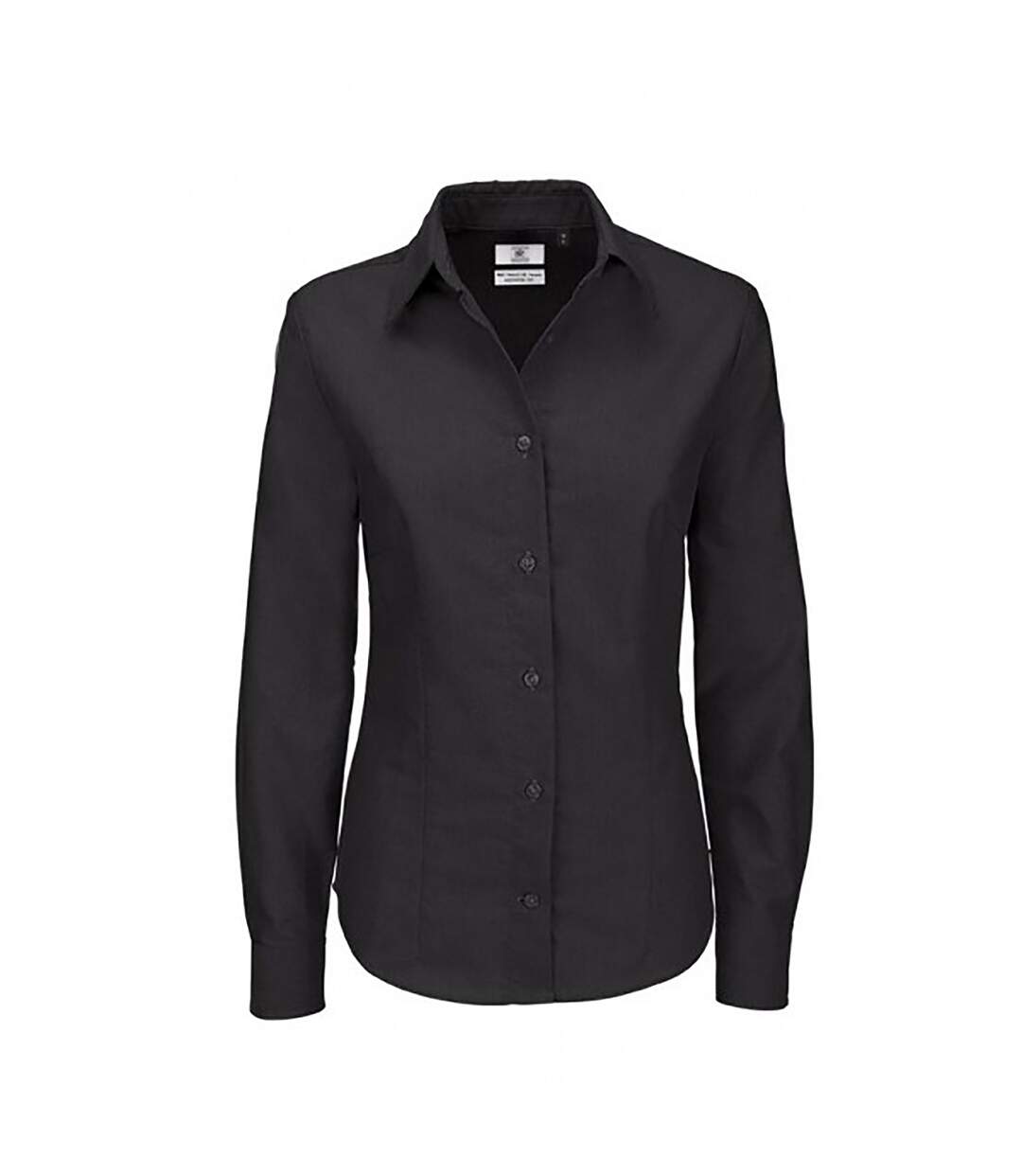 Chemise à manches longues oxford femme noir B&C-1