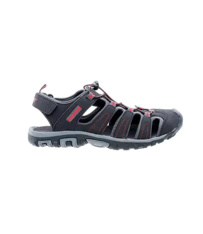 Sandales Tiore Homme Noir Gris Foncé Rouge Hi-Tec