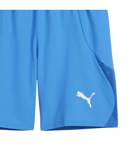 Mens Teamfinal Football Shorts Blue White Puma