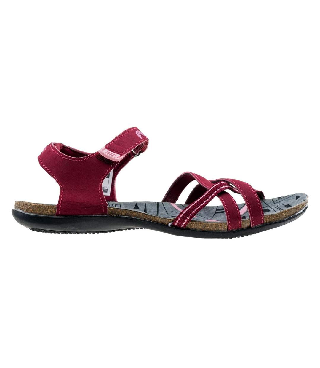 Sandales Lavera Femme Bordeaux Gris Foncé Elbrus-2