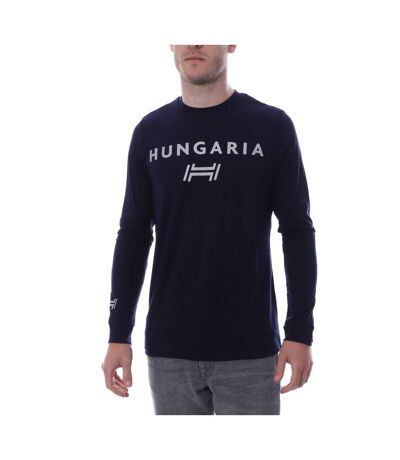 T-shirt marine manches longues homme Hungaria Basic Corporate