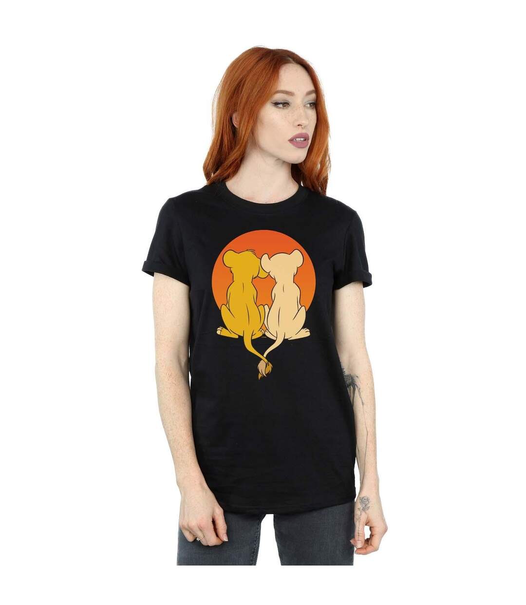 Disney Womens/Ladies The Lion King We Are One Cotton Boyfriend T-Shirt (Noir) - UTBI29071-2