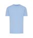 Unisex adult brett recycled cotton t-shirt sky blue Iqoniq-1