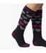 Ladies Thin Extra Long Patterned Lightweight Thermal Socks-4