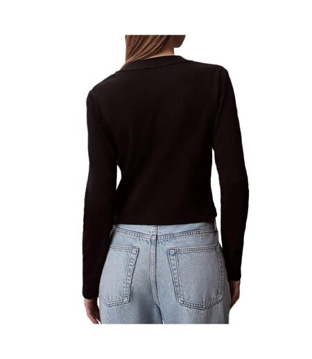 T-Shirt manches longues noir femme calvin klein jeans baby