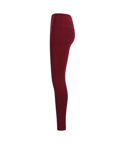 Tombo Womens/Ladies Core Pocket Leggings (Burgundy)