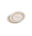 Lot de 6 Assiettes en Carton Anniversaire Gold II 18cm Blanc