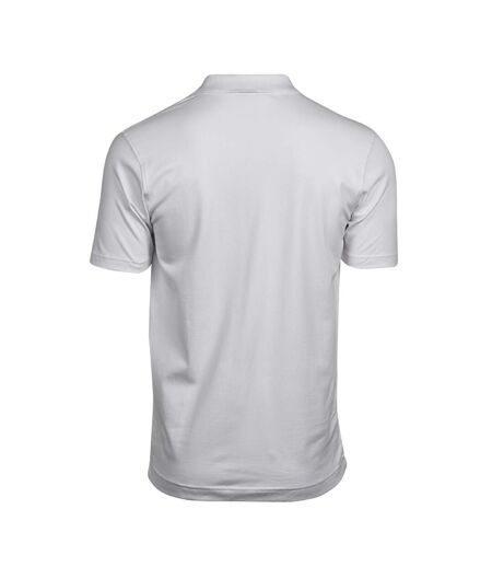 Mens Luxury Stretch V Neck Polo Shirt White Tee Jays