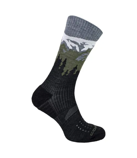 Mens Ladies Light Performance Crew Merino Wool Socks | Trekking Socks