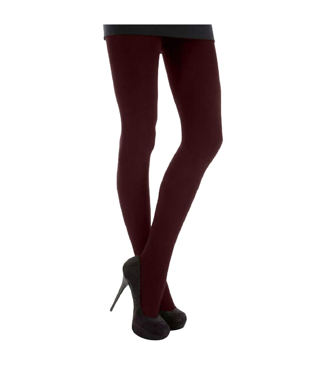 Collants thermiques 300 deniers 1 paire femme vin Silky