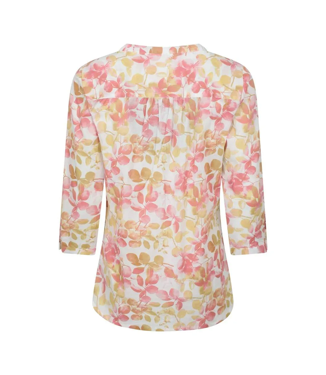 Blouse Manches ¾ Motif/style Imprimé Feuille Petra Femme Corail Imprimé Mountain Warehouse-2