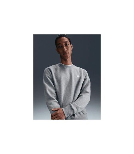 Sweat Club Homme Gris Foncé Chiné Blanc Nike