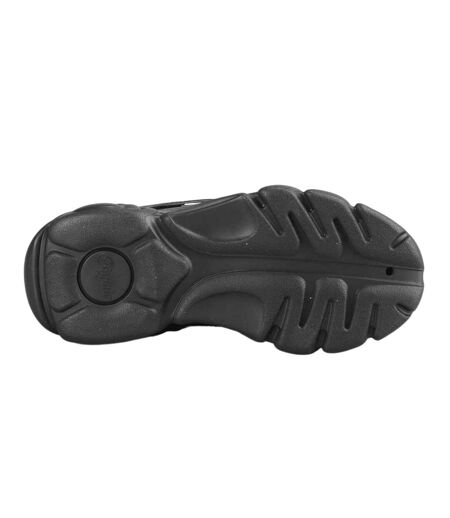 Womens/ladies Platform Trainers Black Buffalo
