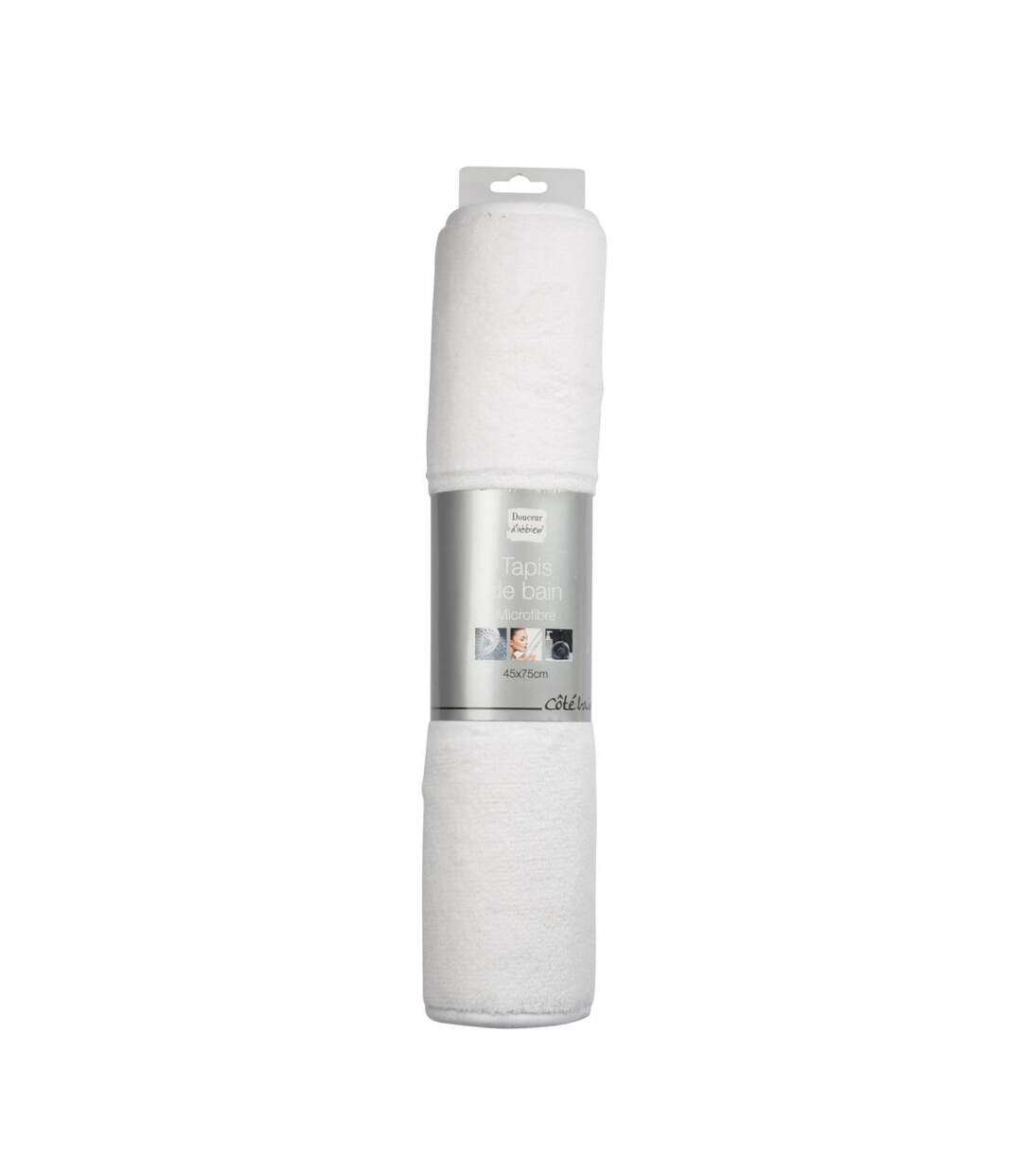 Tapis de Bain Microfibre Vitamine II 45x75cm Blanc-3