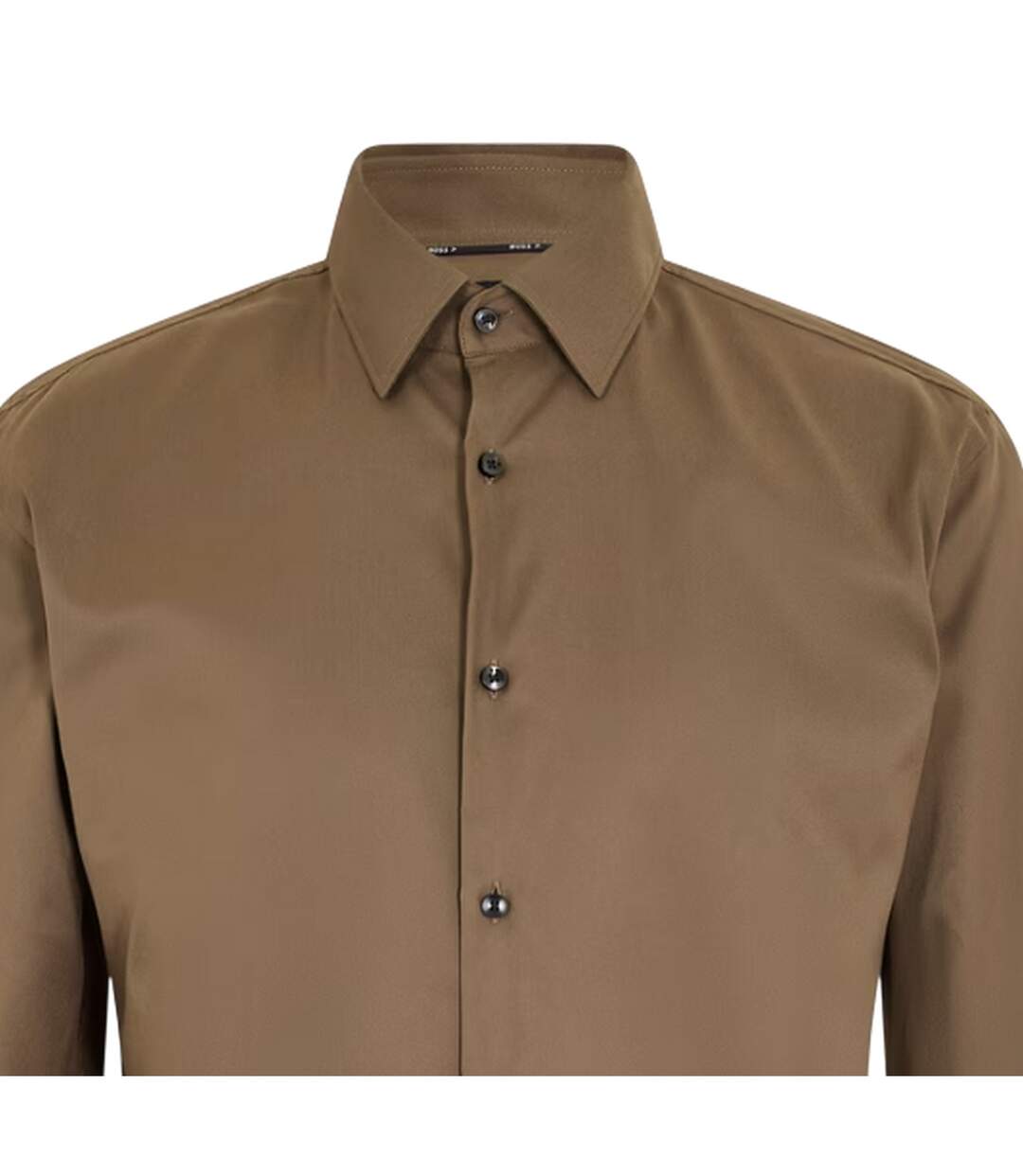 Chemise Manches Longues Motif/style Uni Homme Vert Boss-4