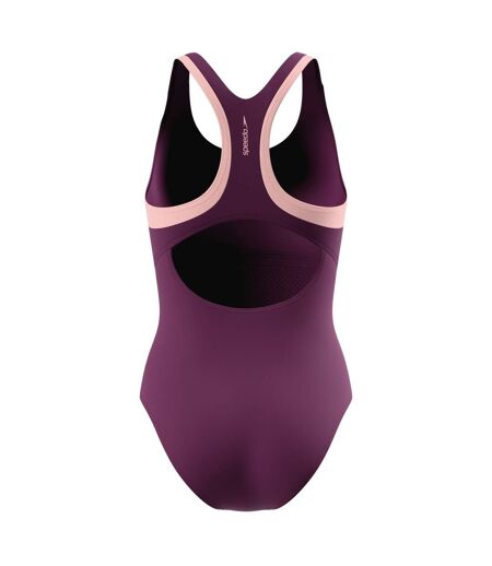Maillot De Bain 1 Pièce Dos Nageur Motif/style Blocs De Couleurs Femme Rose Speedo