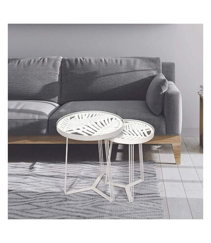 Set de 2 tables gigognes Wild Blanc