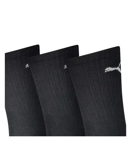 Pack of 3  Unisex adult crew sports socks  black Puma