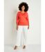 T-shirt court brodé manches 3/4-3