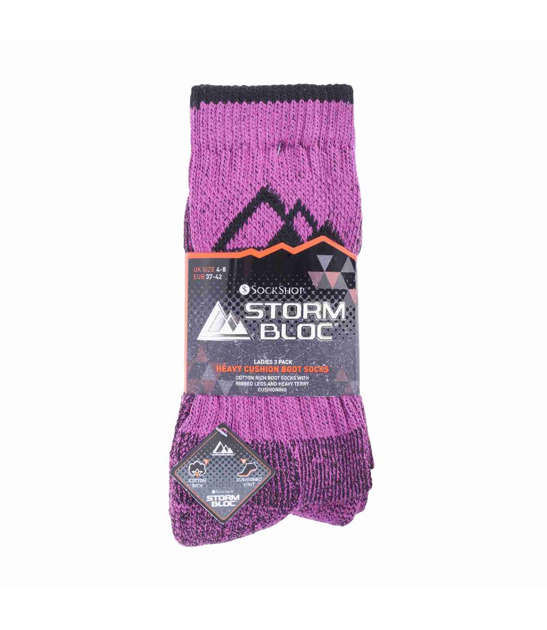 3 Pr Chaussettes Randonnée Femme Coton pour Été-2