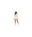 Womens/ladies Ruched Cycling Shorts Cream Missy Empire-1