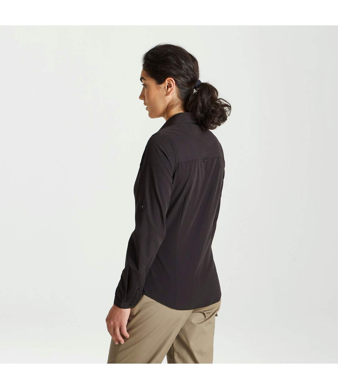 Womens/ladies expert kiwi long-sleeved shirt black Craghoppers