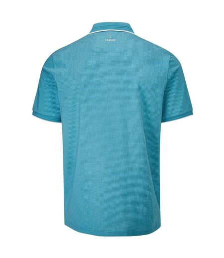 Polo ferris homme sarcelle clair / blanc Farah