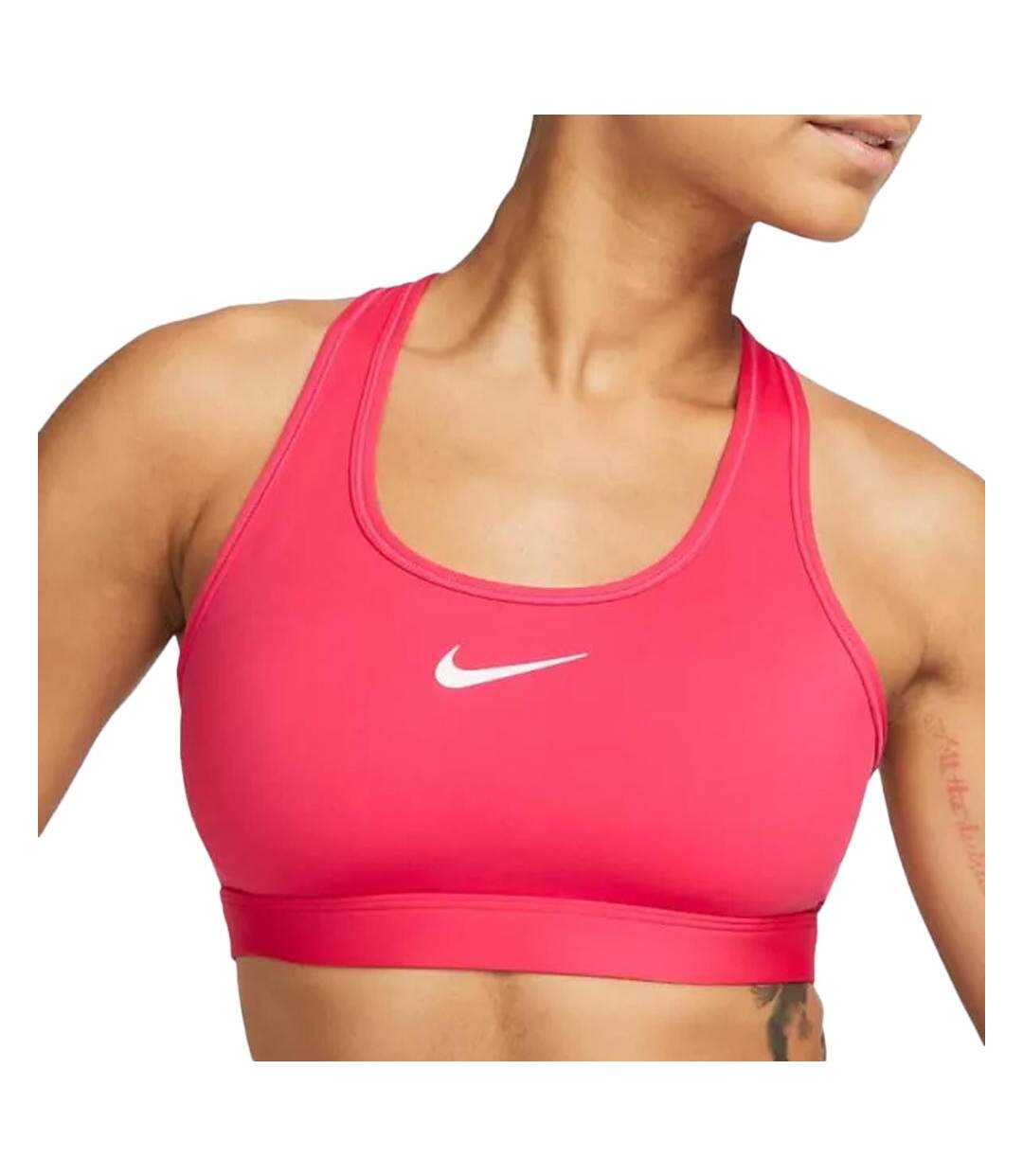 Brassière de Sport Rose Femme Nike SWSH MED - L-1