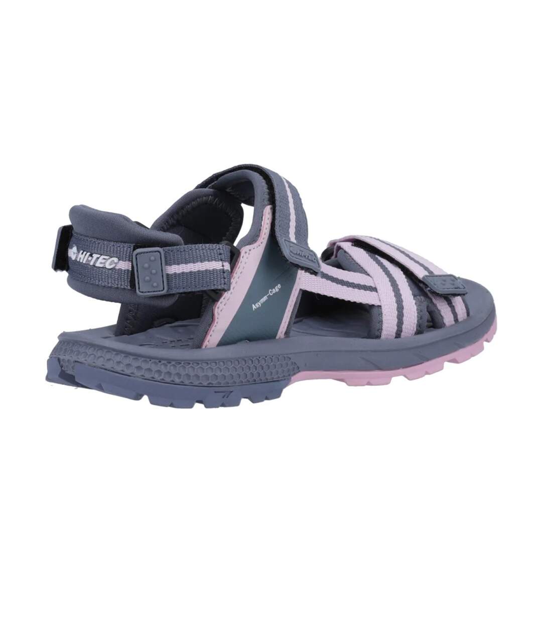 Sandales sierra femme gris bleu foncé / lilas / neige Hi-Tec-2