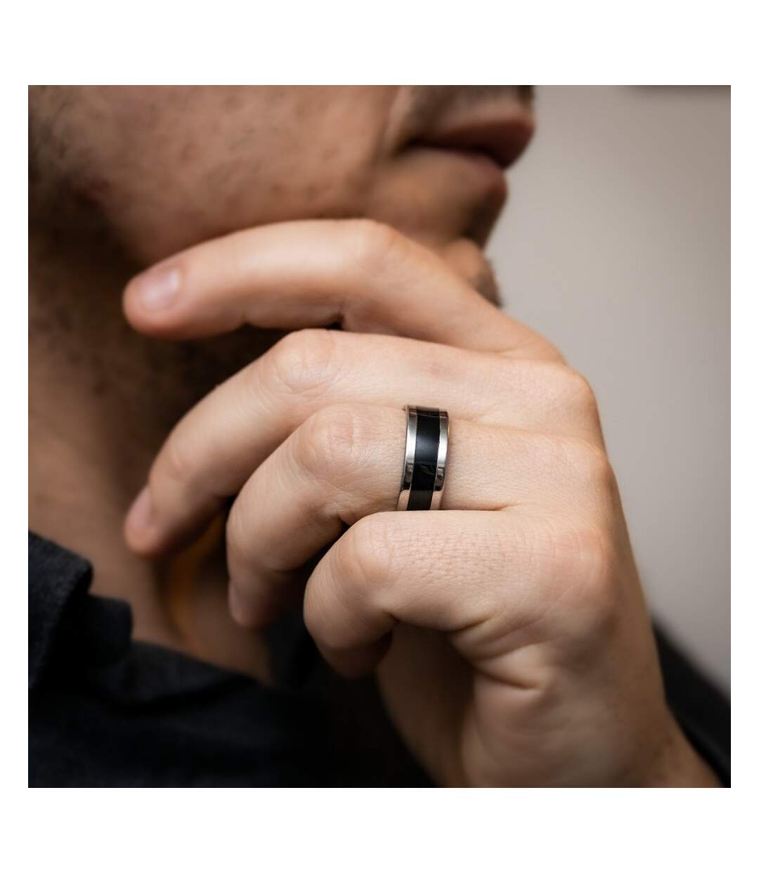 Bague Anneau Homme Acier SIRIUS